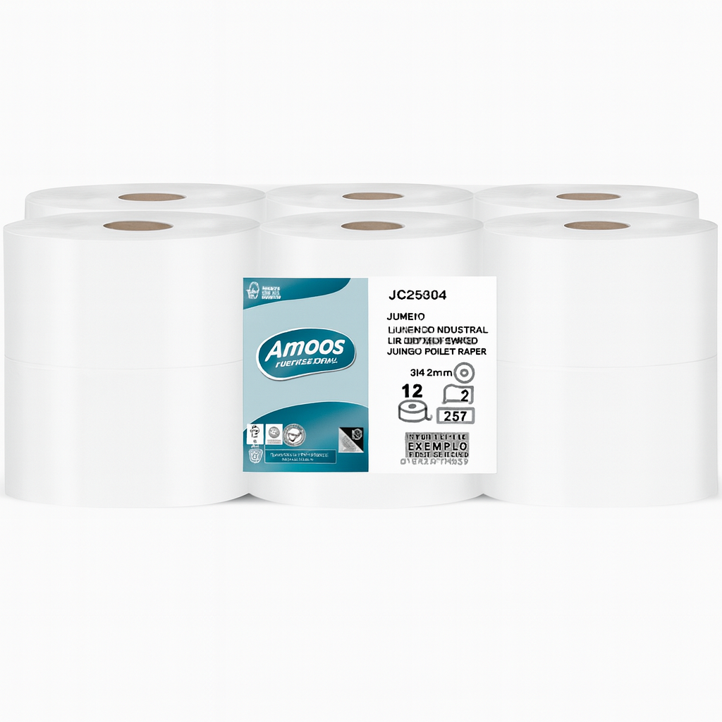 Papel Higiénico Jumbo 2 Folhas Pasta